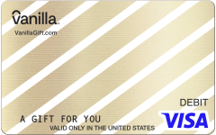 Gold Diagonal Visa Gift Card